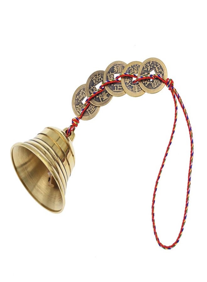 KMOATIM Chinese Decor Feng Shui Coins Bell - Brass Hanging Charms Home Door Knob Supplies Decoration Protection for Wealth,Luck - Image 2